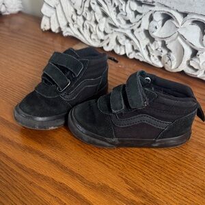 Kids Black Velcro vans Sneakers
